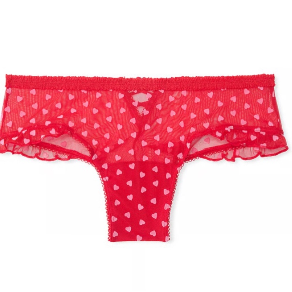 Victoria's Secret Tease Cheeky Key to Heart Red and Pink Panty Sizes S,M, L
